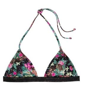 Victoria’s Secret Essential Shine Strap Bling Tropical Triangle Swim Top